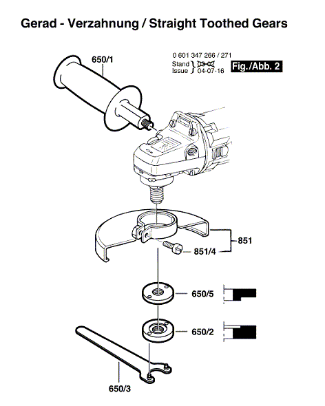 Bosch Angle Grinder 1347 A 120V 0601347266 Partswarehouse